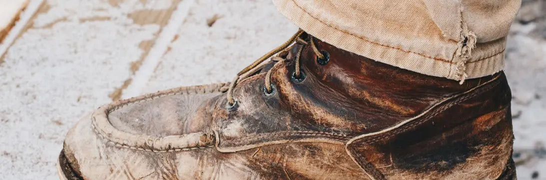 A Well Worn Iron Ranger Red Wing Boot