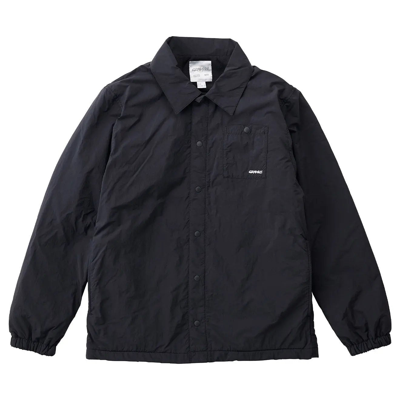 Gramicci Nylon Fleece Coaches Overshirt Black | Yards Store