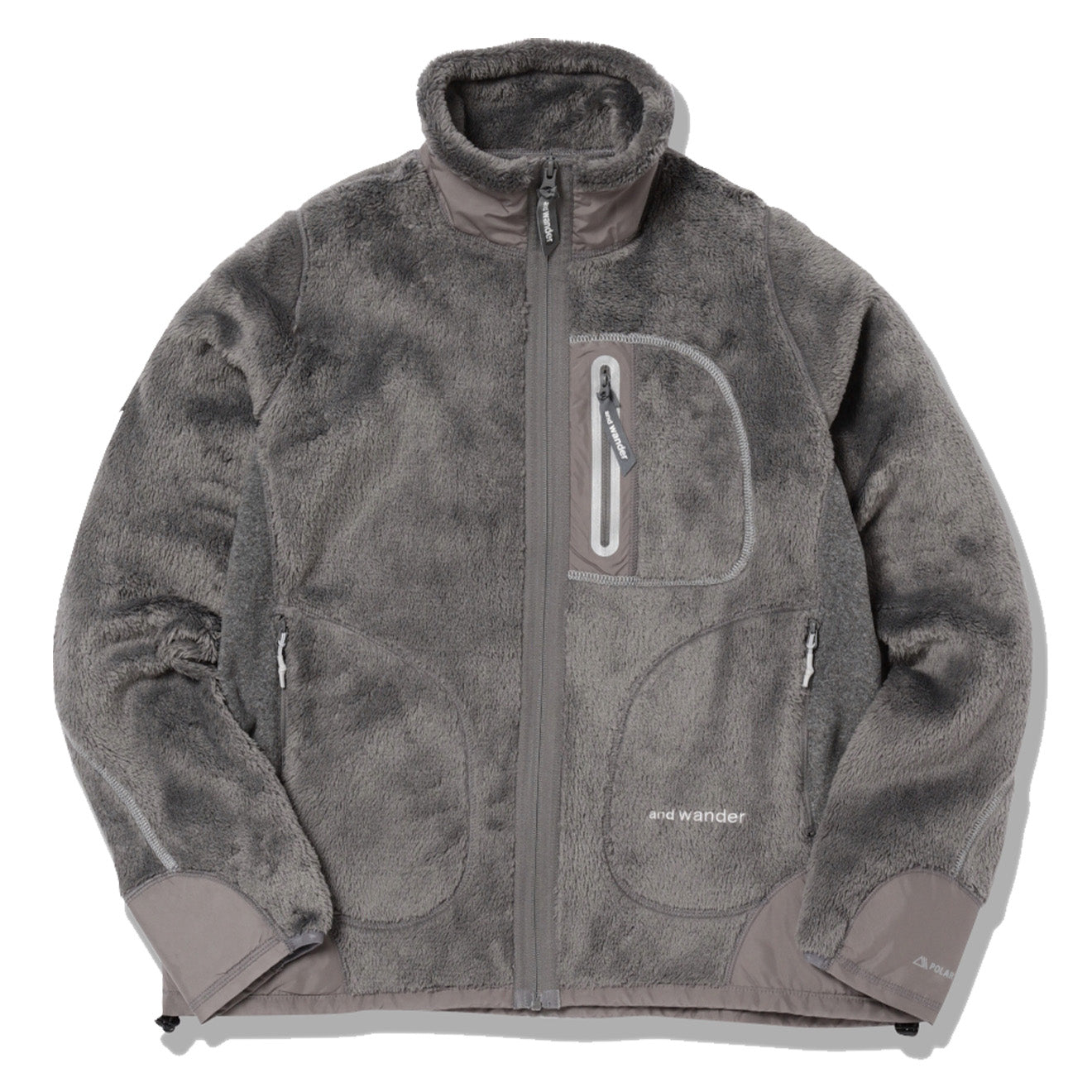 And Wander High Loft Fleece Jacket Dark Gray | Yards Store