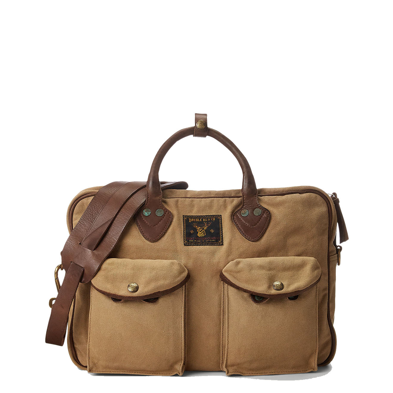 RRL by RALPH LAUREN Red Canvas Leather Trim Backpack