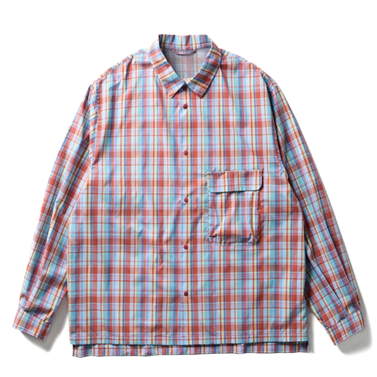 Snow Peak Fade Check Breezy Shirt Red | Yards Store