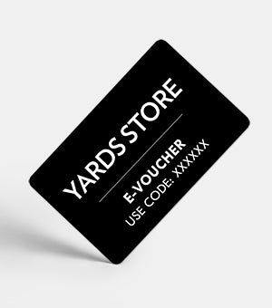 Yards Store e-voucher card, the perfect gift for menswear and lifestyle enthusiasts, offering style and versatility.