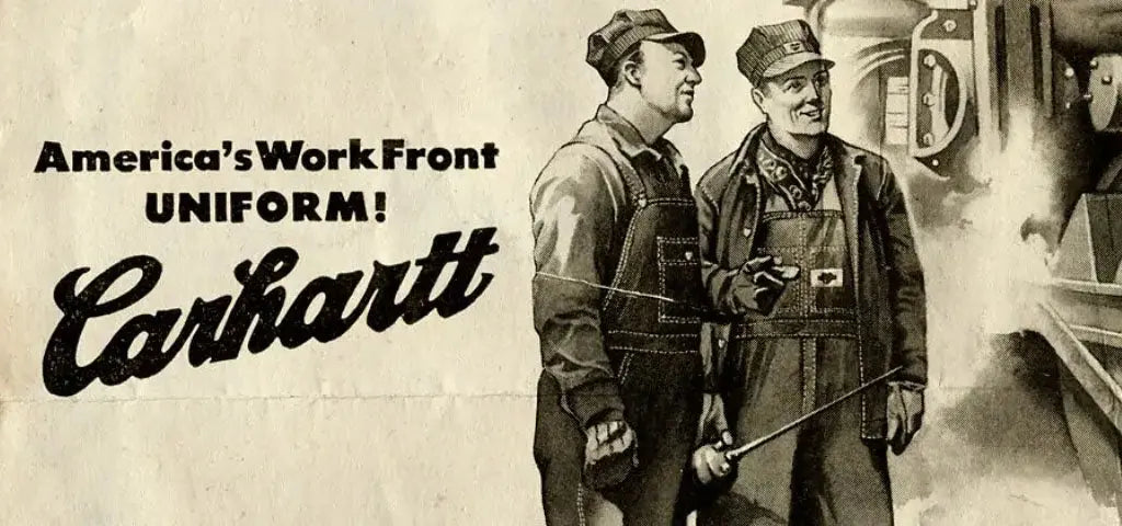 America's Work Front Uniform! Work men Wearing Carhartt Engineer Sack Coats 