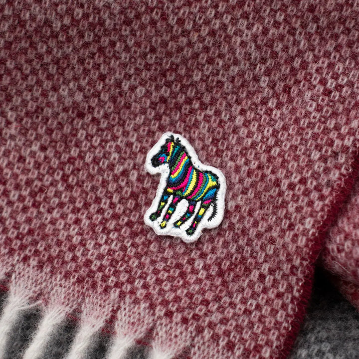 Paul Smith Scarf PS Zebra Black Red / Grey / Orange | Yards Store