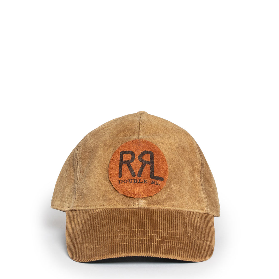 RRL by Ralph Lauren RRL Ranch Logo Suede Ball Cap Classic Tan Yards Store