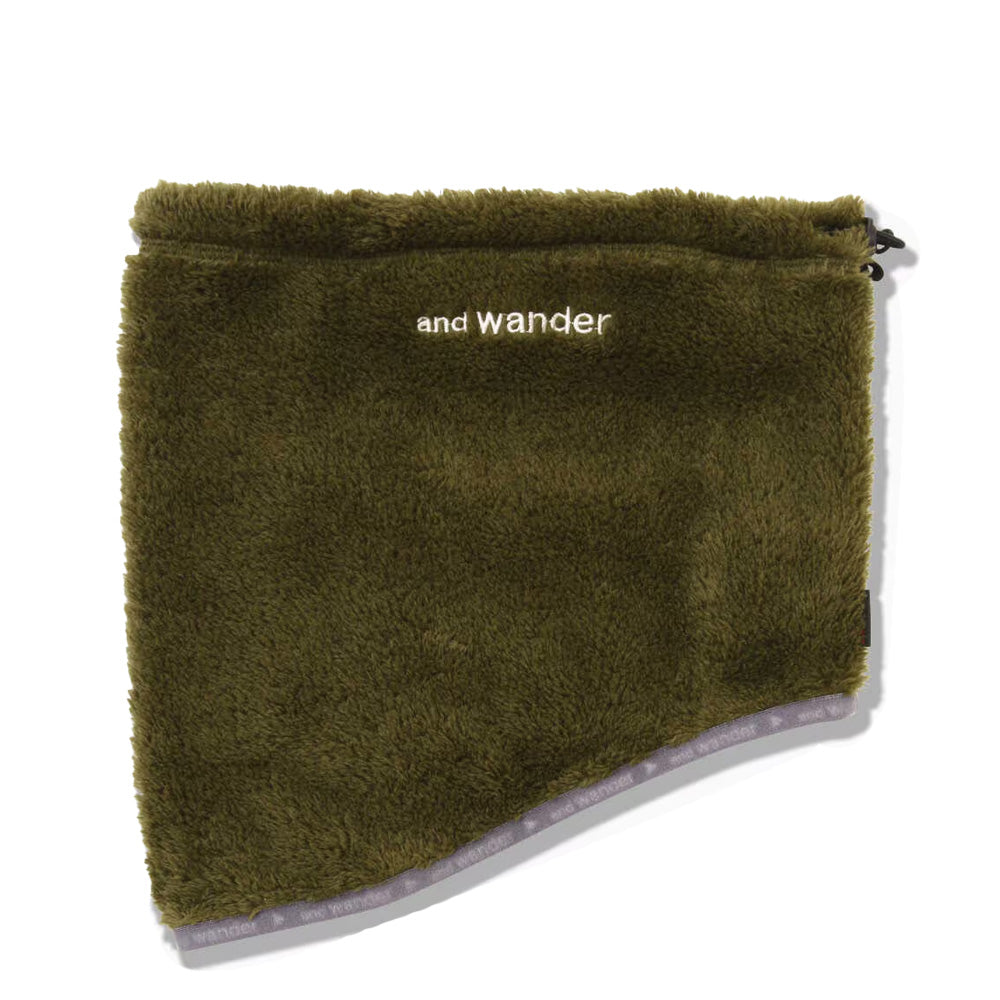 新品｜AND WANDER｜FLEECE NECK WARMER｜KHAKI And Wander High Loft Fleece Neck Warmer Khaki | Yards Store