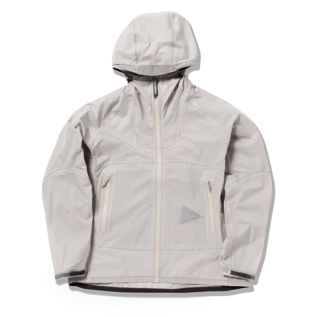 And Wander 3L UL Rain Jacket Light Gray | Yards Store And Wander 3L UL Rain Jacket Light Gray | Yards Store