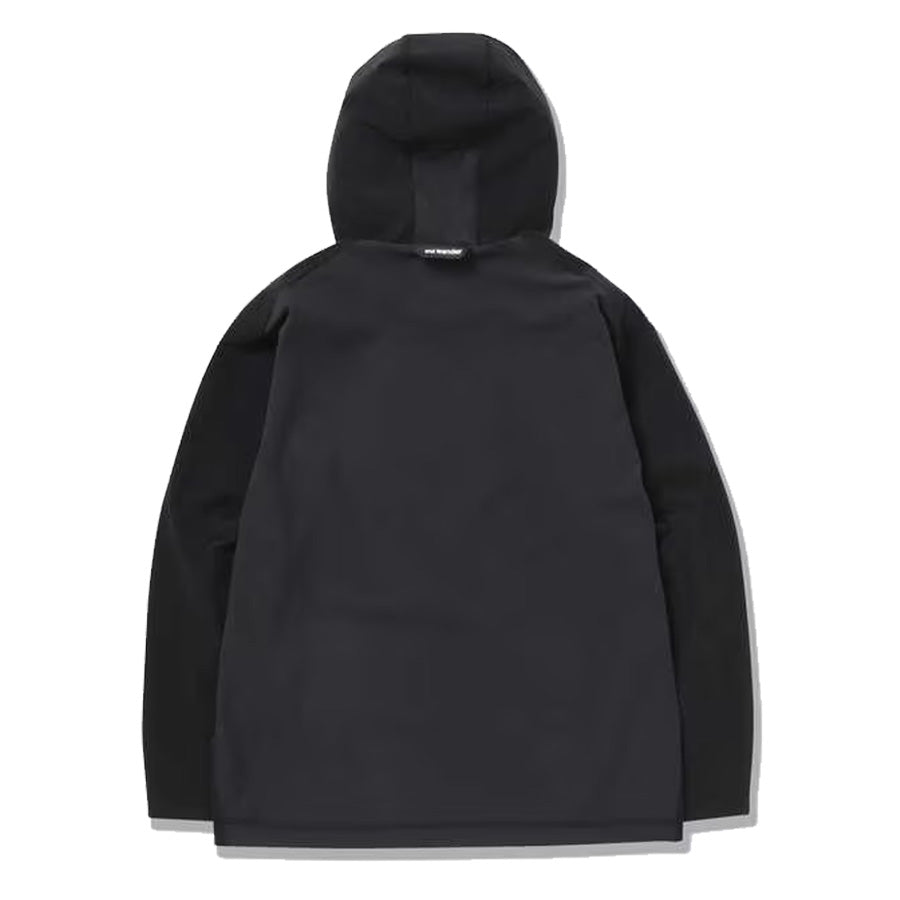 And Wander Cool Touch Pocket Hoodie Black - Menswear | Shop name 