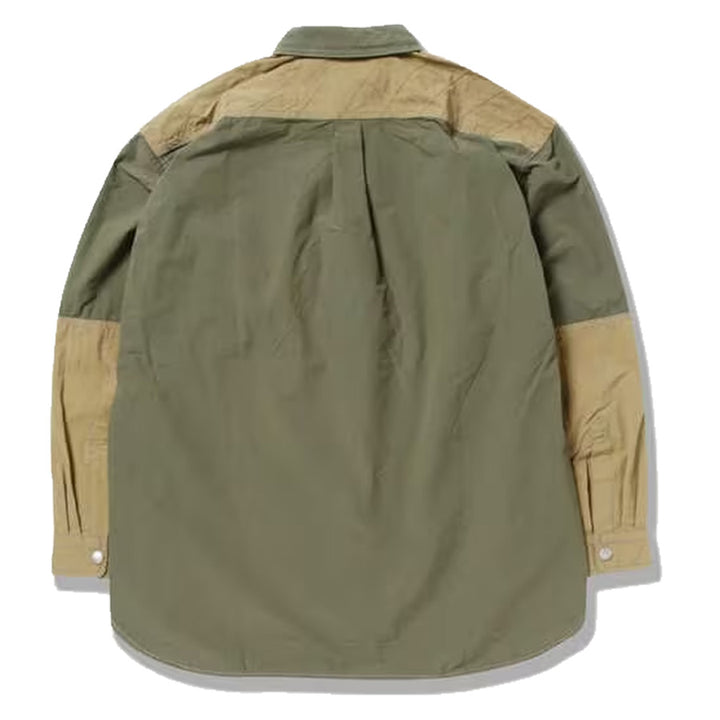 And Wander Cordura Rip Mix Shirt Khaki | Yards Store