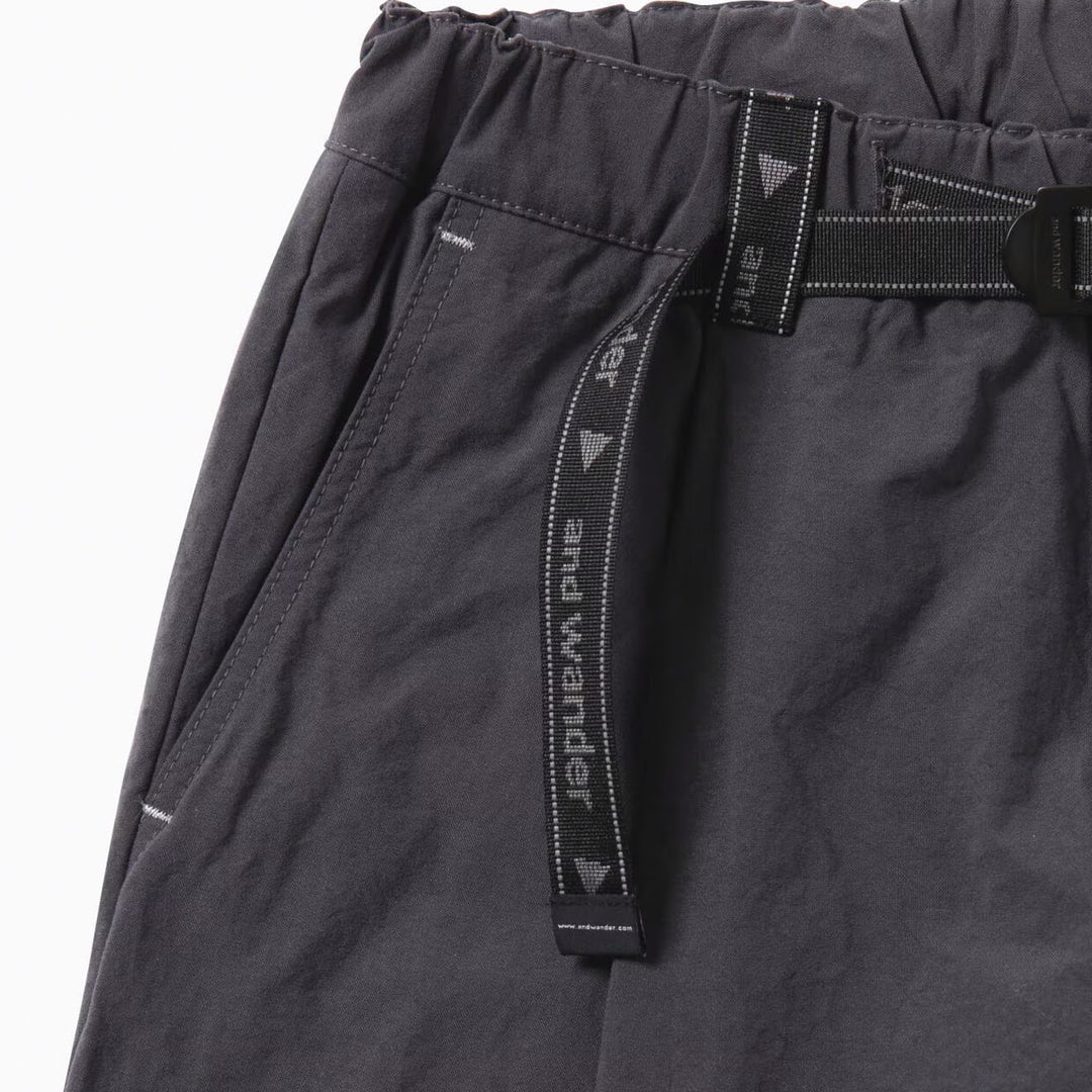 And Wander Nylon Chino Tuck Tapered Pants Charcoal | Yards Store