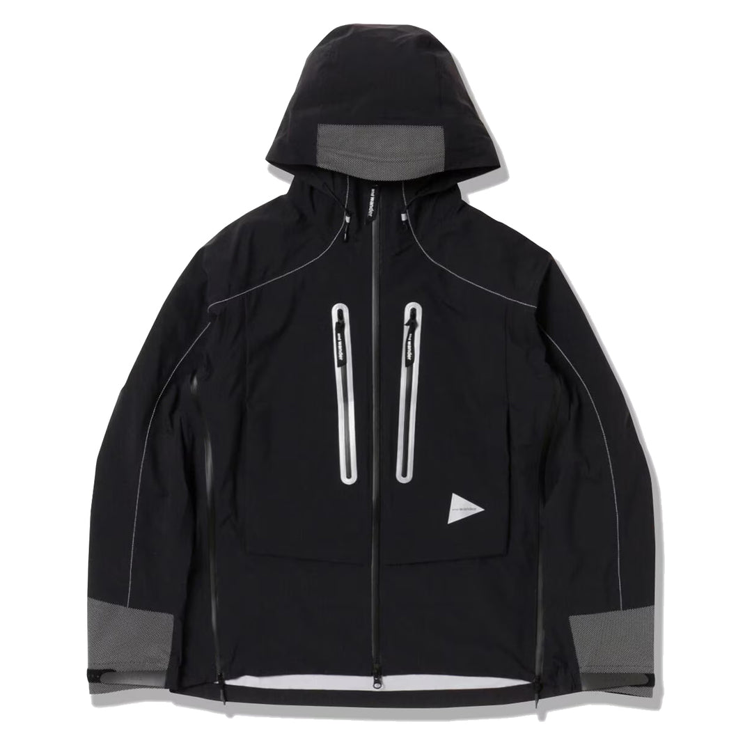 And Wander Pertex Shield Rain Jacket Black | Yards Store