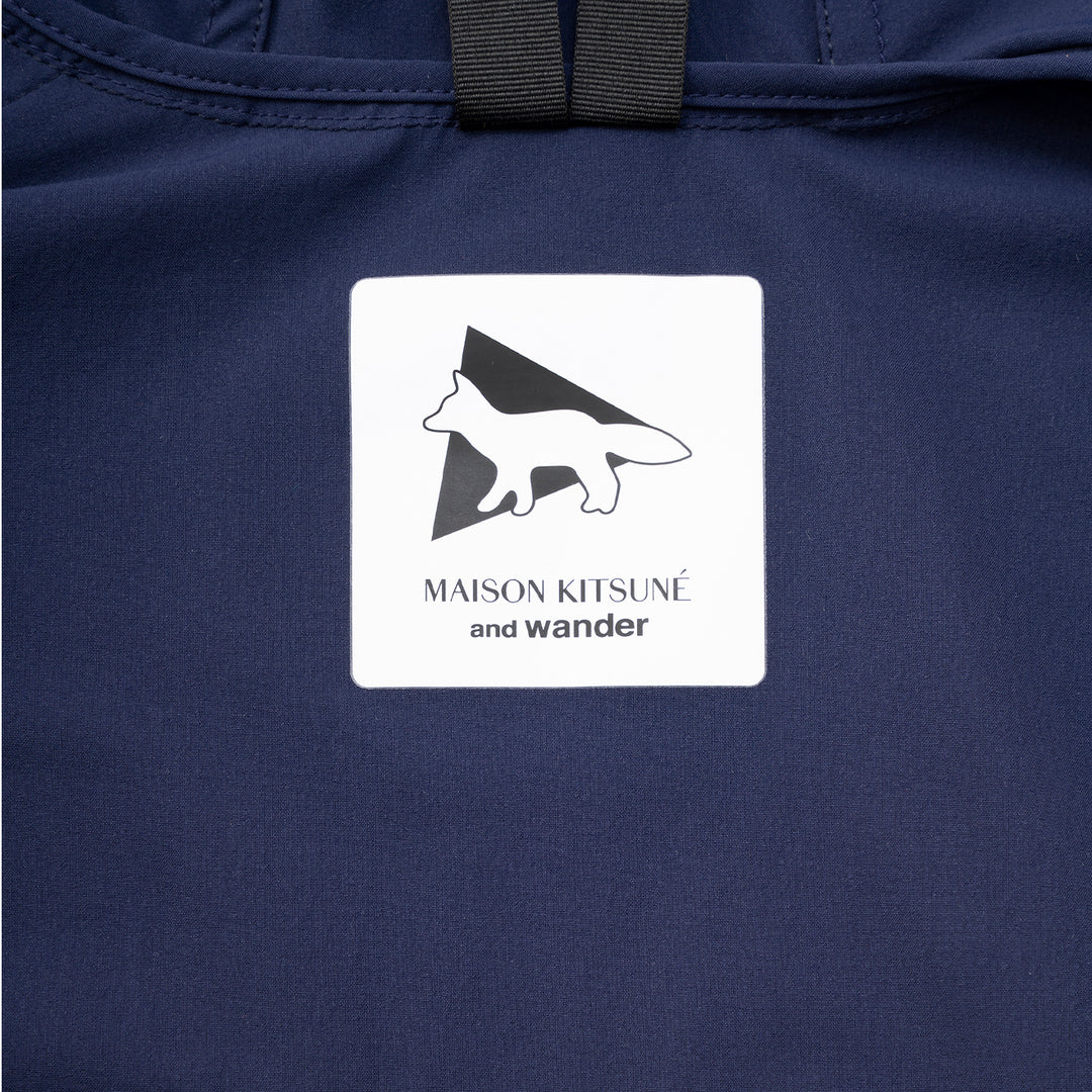 And Wander x Maison Kitsune Trak Hoodie Navy | Yards Store
