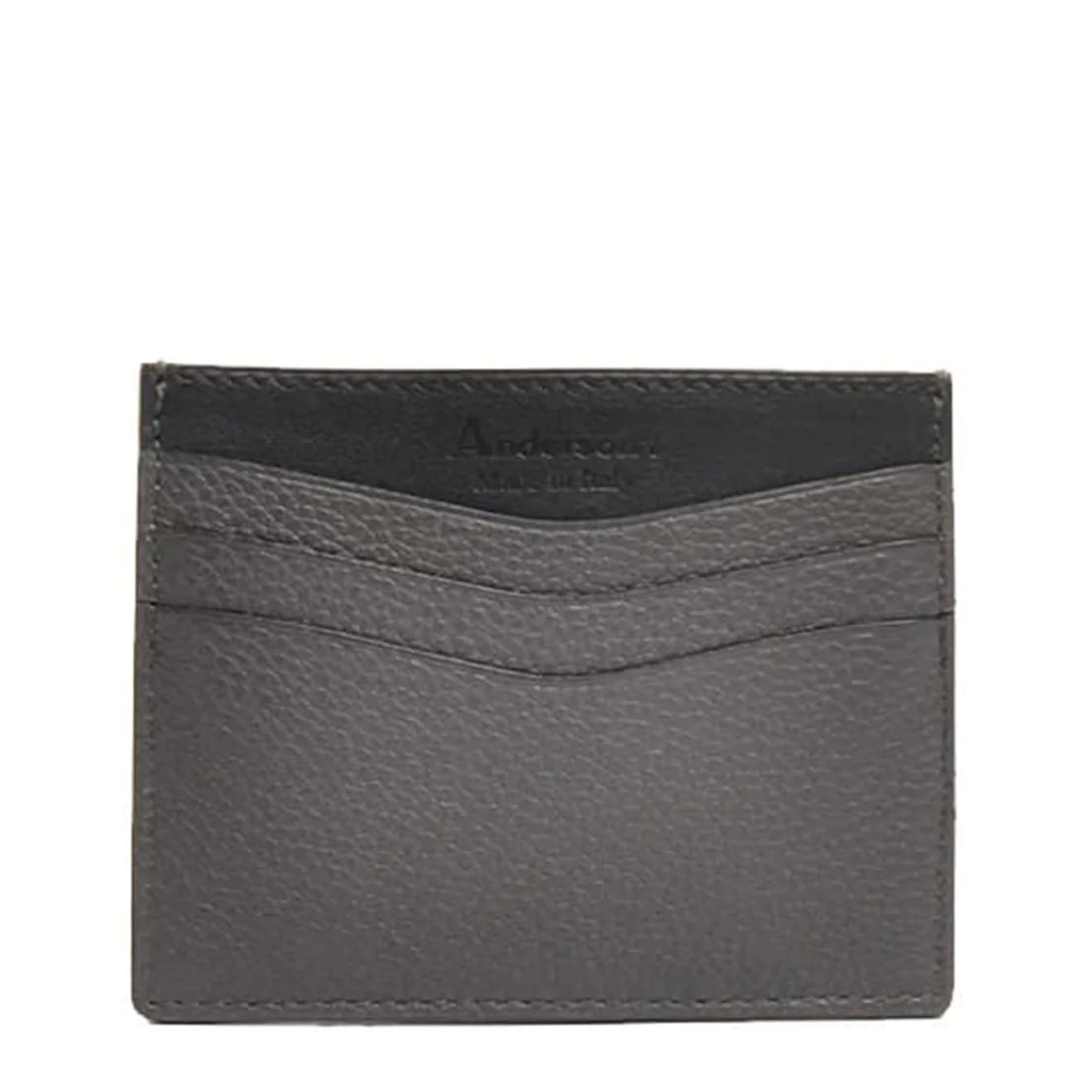 Andersons Leather Card Holder Grey