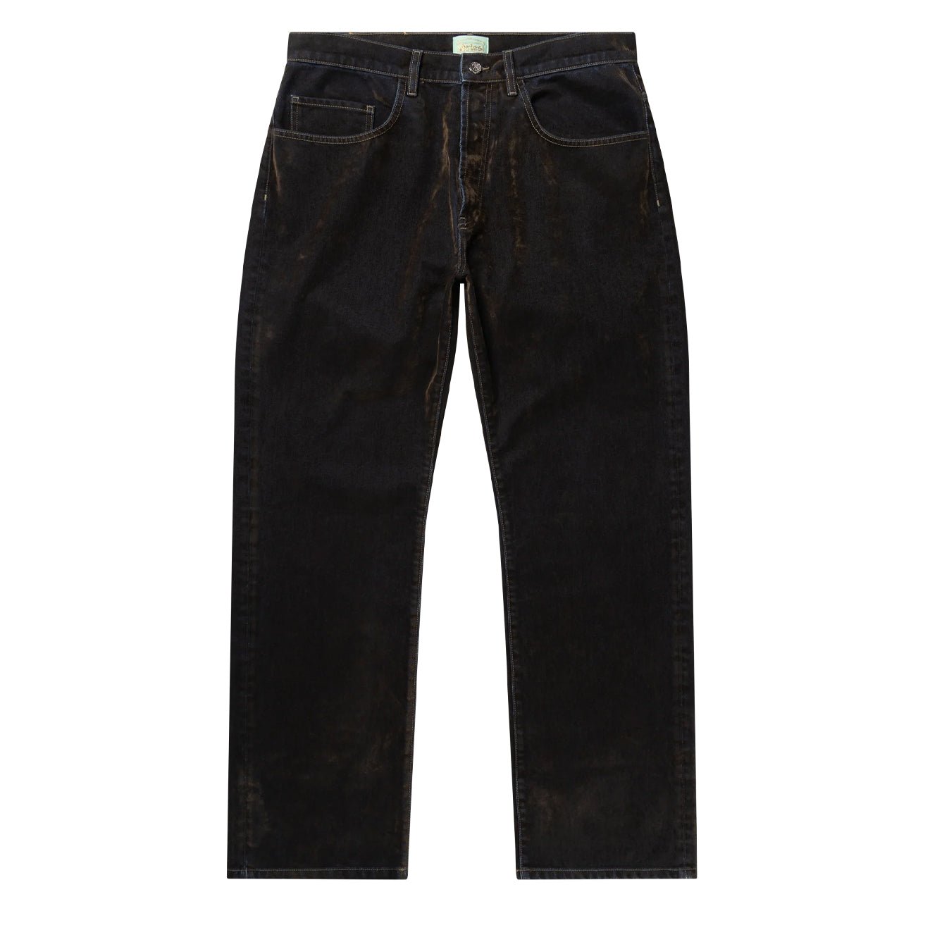 Aries Worn Flock Batten Jean Green | Yards Store