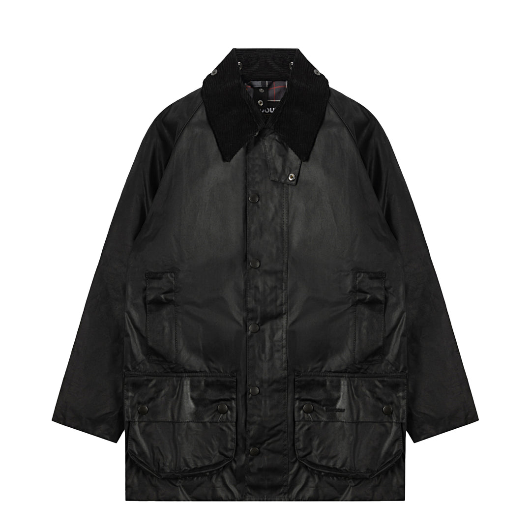 Barbour Beaufort Wax Jacket Black | Yards Store