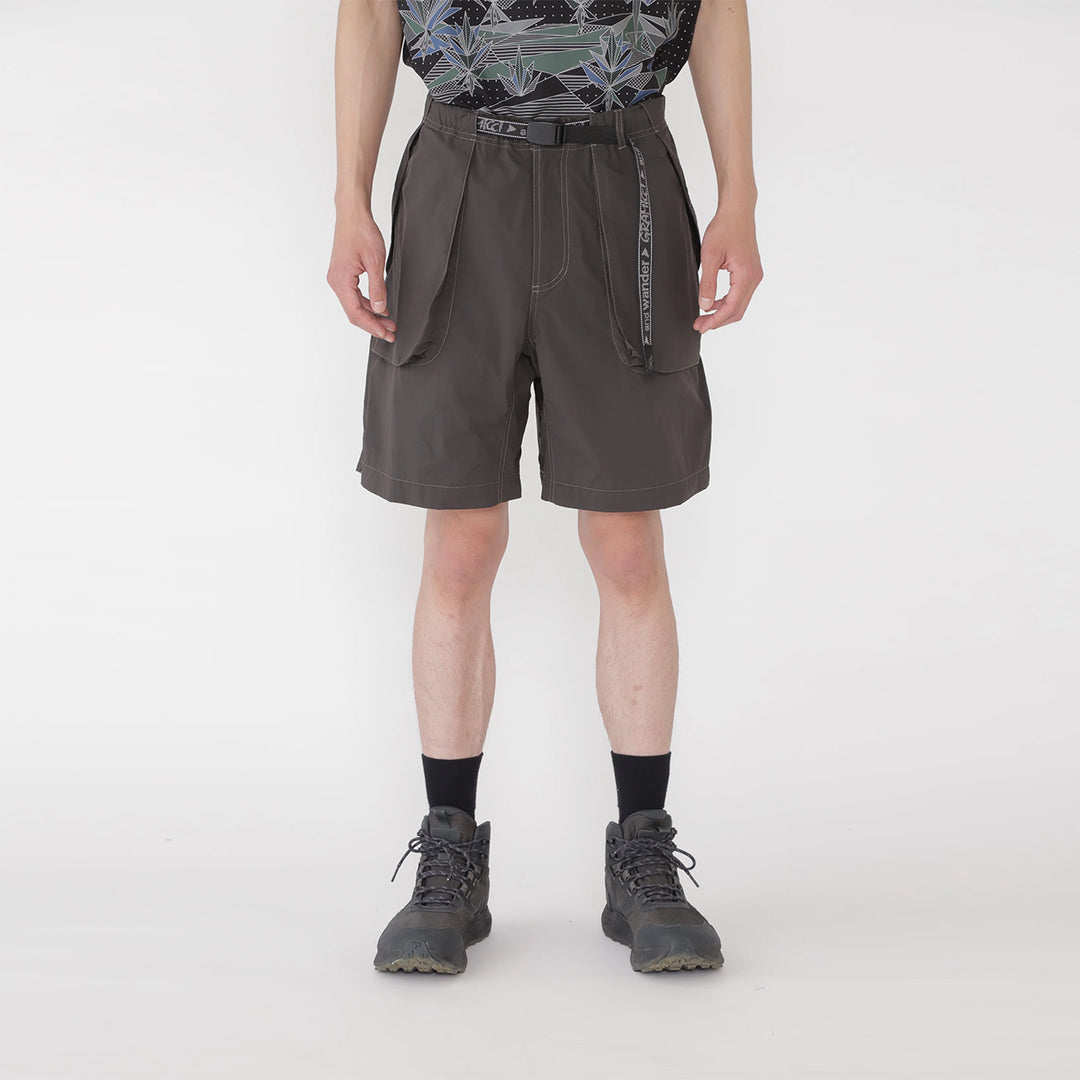Gramicci x And Wander Brushed Nylon Short Charcoal | Yards Store