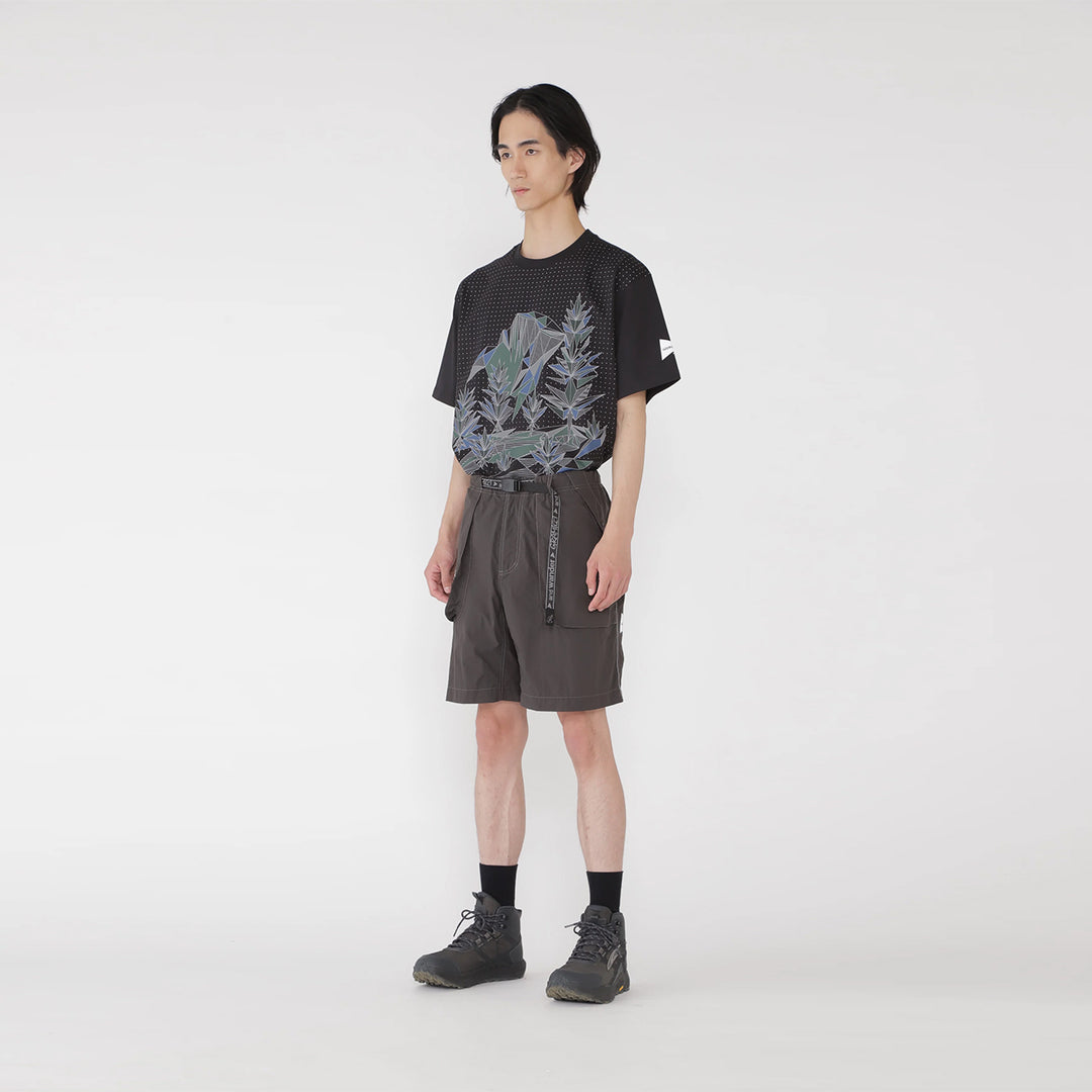 Gramicci x And Wander Brushed Nylon Short Charcoal | Yards Store