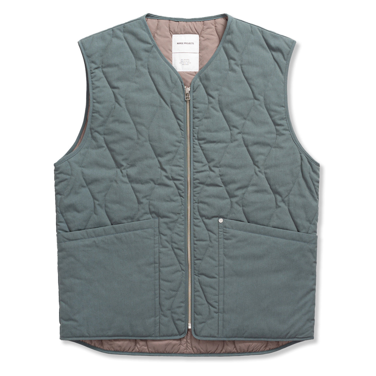 Norse Projects Peter Tab Series Gilet Dried Sage Green | Yards Store