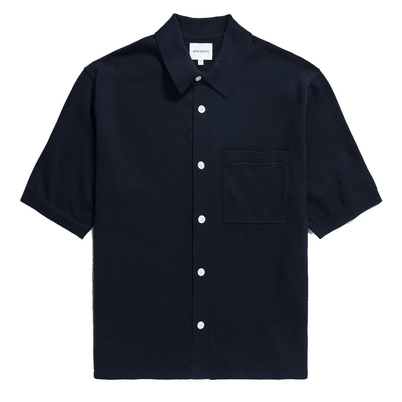 Norse Projects Rollo Cotton Linen SS Shirt Dark Navy | Yards Store