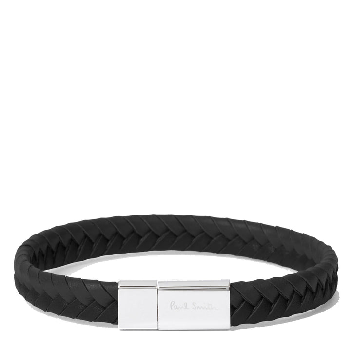 Paul Smith Braided Leather Bracelet Black Menswear Yards Store