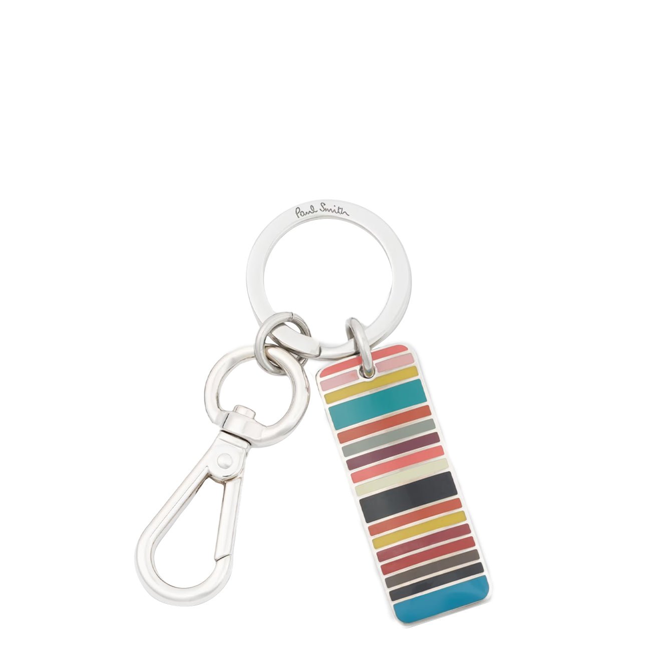 Paul Smith Metal Keyring Tab Signature Stripe | Yards Store