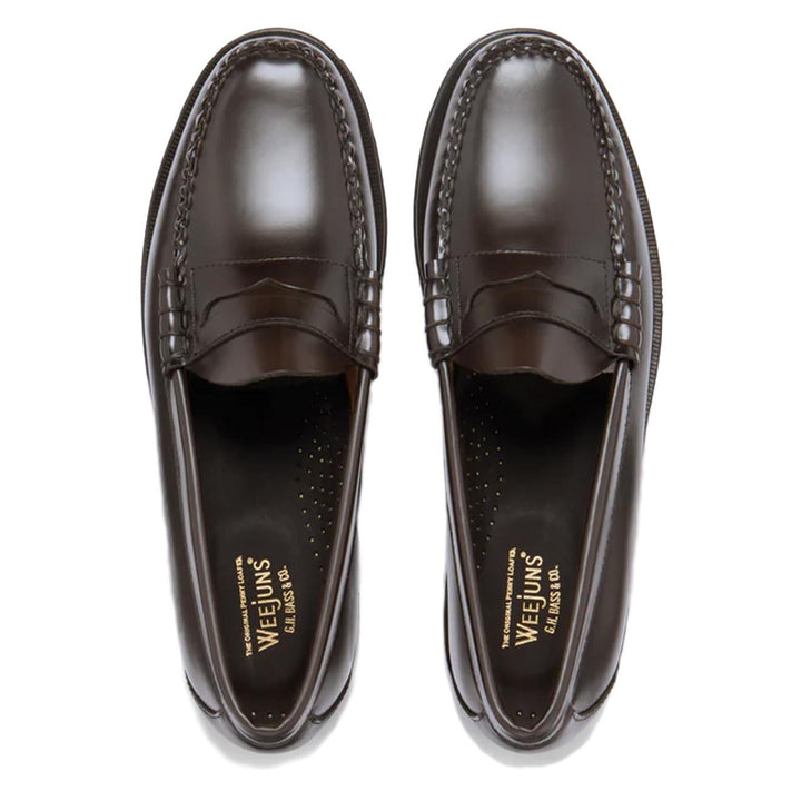 G.H.Bass Weejuns Larson Penny Loafers Chocolate Leather Menswear Yards Store