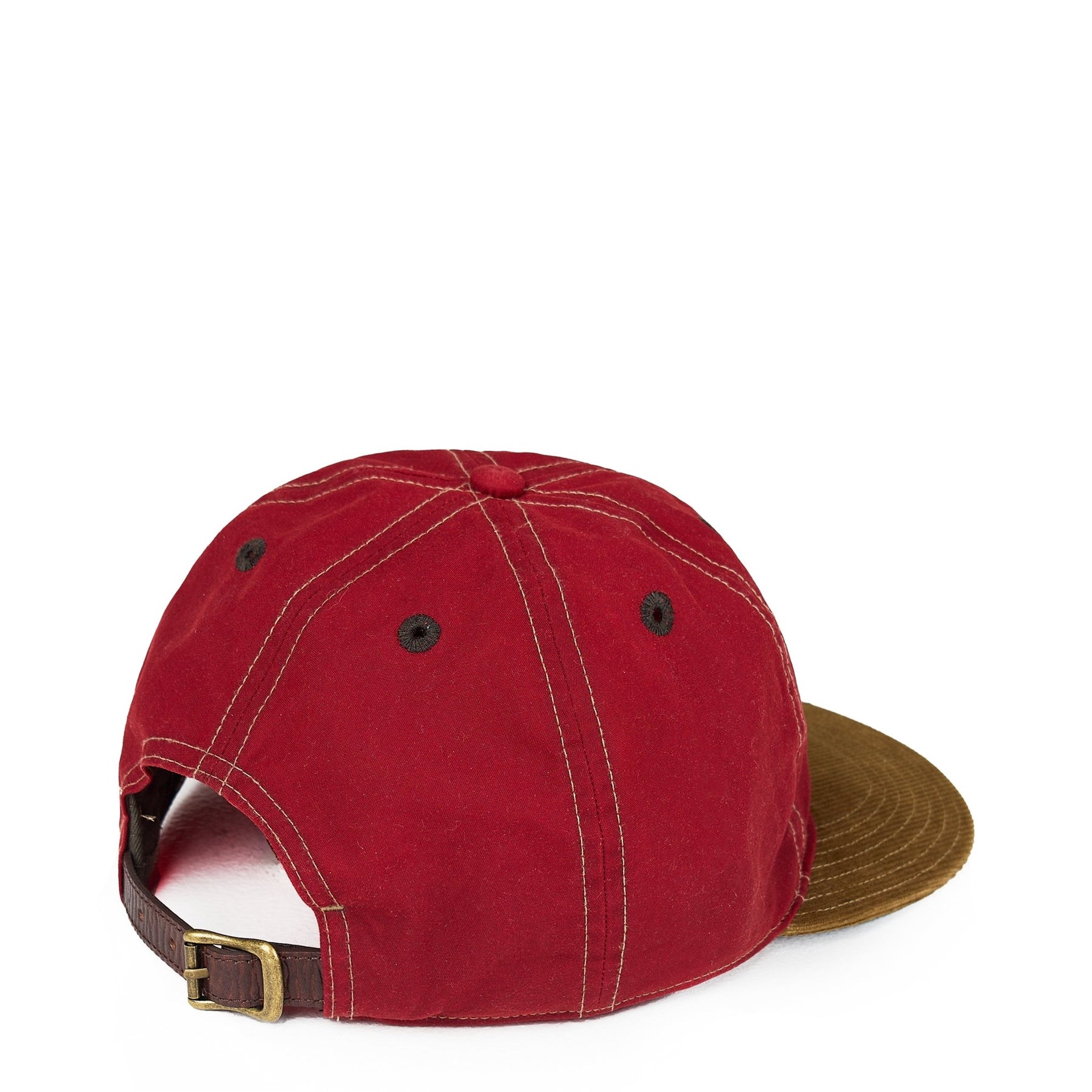 RRL By Ralph Lauren Corduroy Bill Oilcloth Ball Cap Vintage Red 