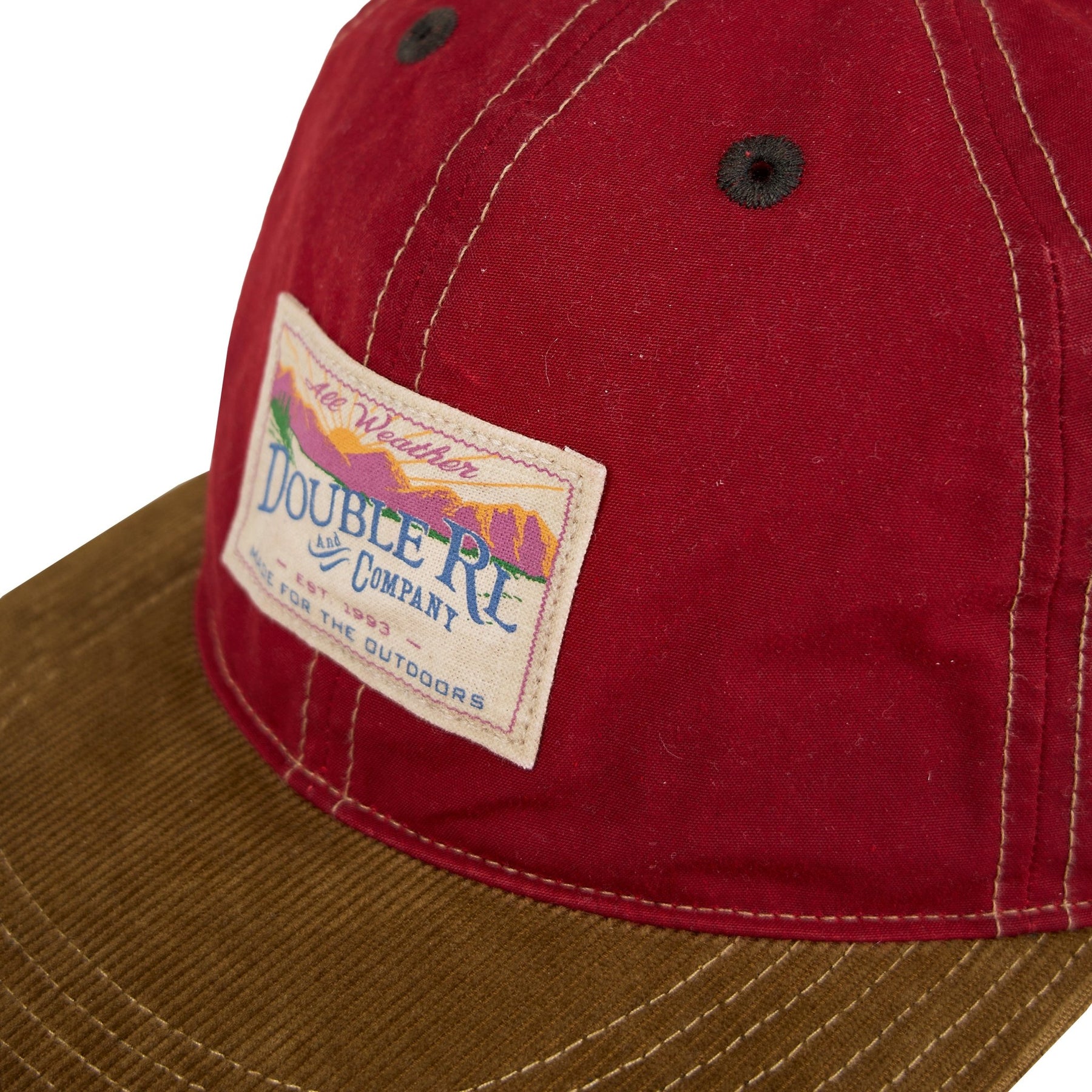 RRL By Ralph Lauren Corduroy Bill Oilcloth Ball Cap Vintage Red 