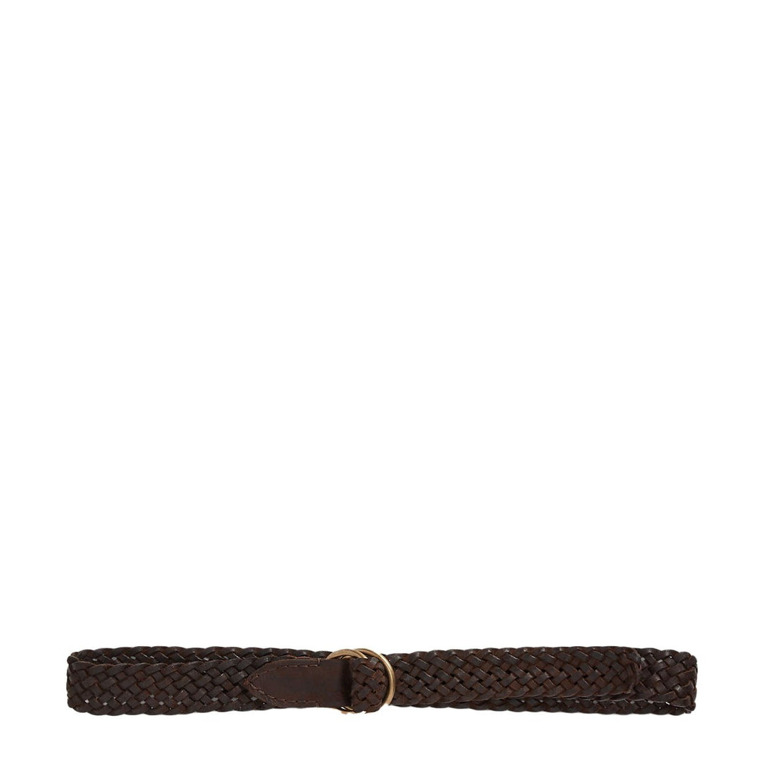 RRL by Ralph Lauren Braided Leather Belt Dark Brown | Yards  display picture 1