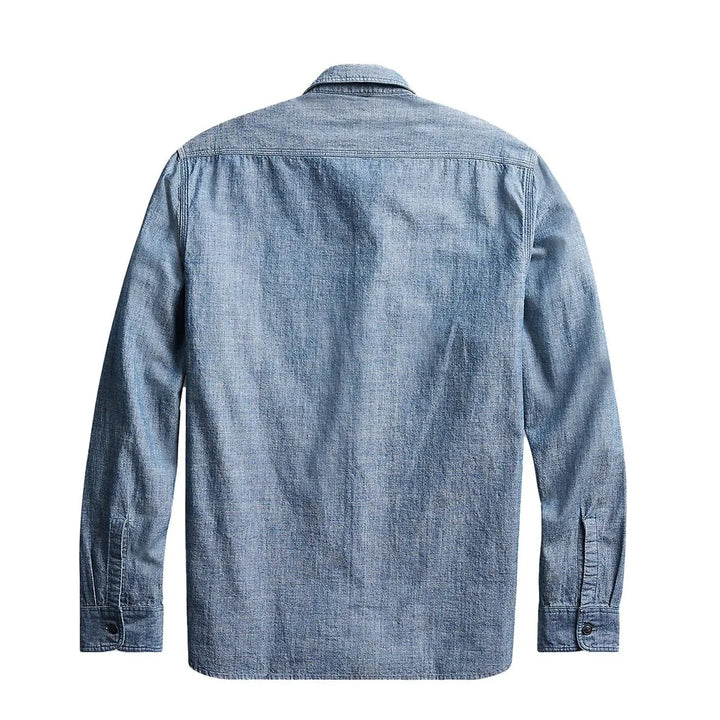 RRL by Ralph Lauren Cameron Workshirt Chambray L/S Rinse | Yards Store