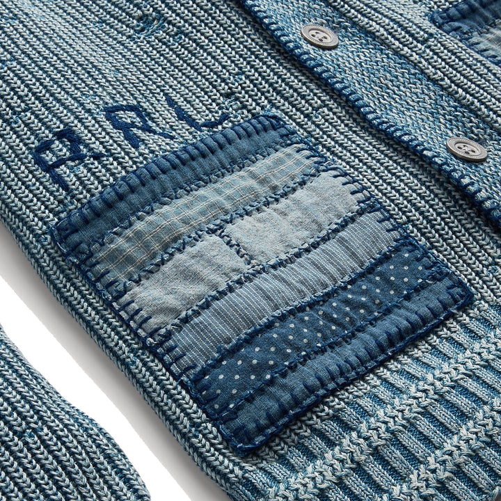 RRL by Ralph Lauren Cotton Linen Cardigan Light Indigo RRL by Ralph Lauren Cotton Linen Cardigan Light Indigo