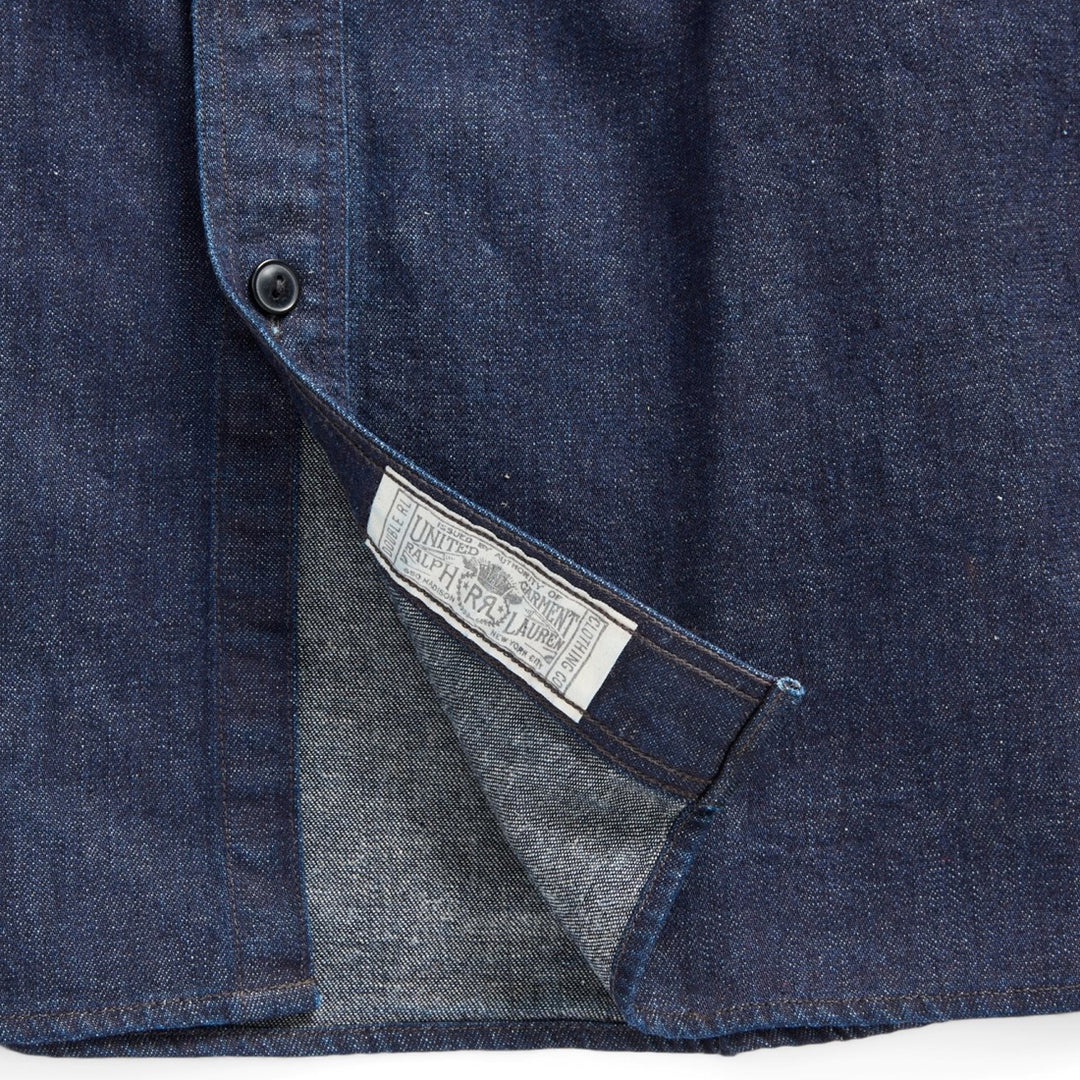 RRL by Ralph Lauren Indigo Cotton-Linen Denim Workshirt Rinse Wash