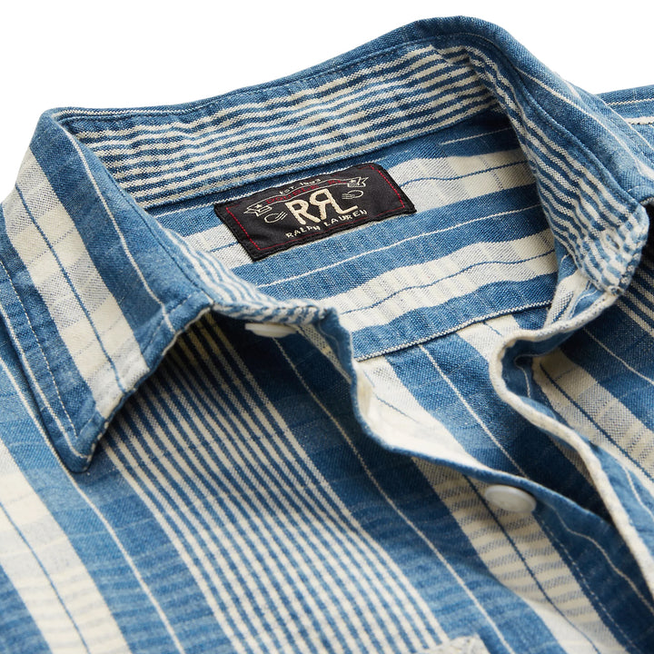 RRL Indigo Plaid Work Shirt チェックシャツ XS RRL “Indigo Plaid Work Shirt” XS インディゴ オンブレ