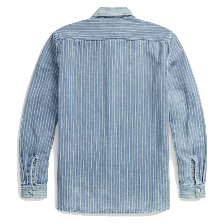 RRL by Ralph Lauren Indigo Striped Double-Faced Workshirt Indigo