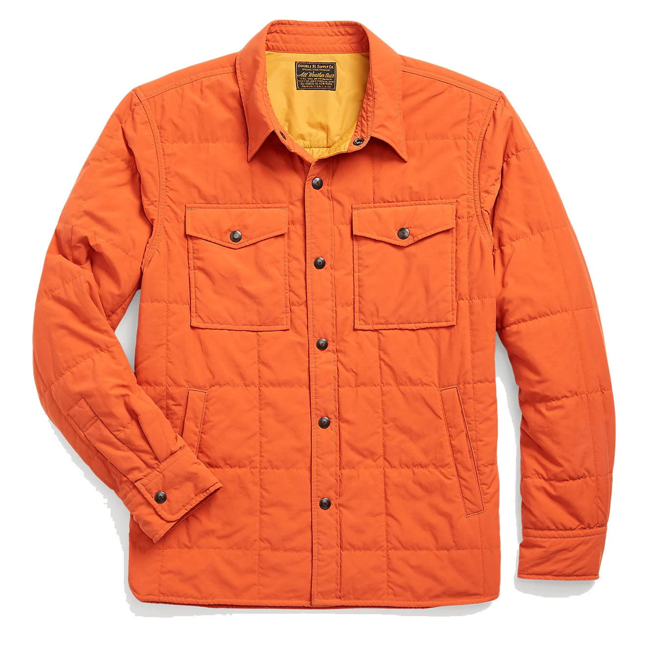 RRL by Ralph Lauren Quilted Shirt Jacket Outdoor Orange RRL by Ralph Lauren Quilted Shirt Jacket Outdoor Orange