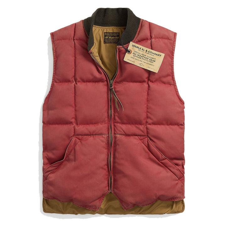 RRL by Ralph Lauren Quilted Vest Vintage Red | Yards Store