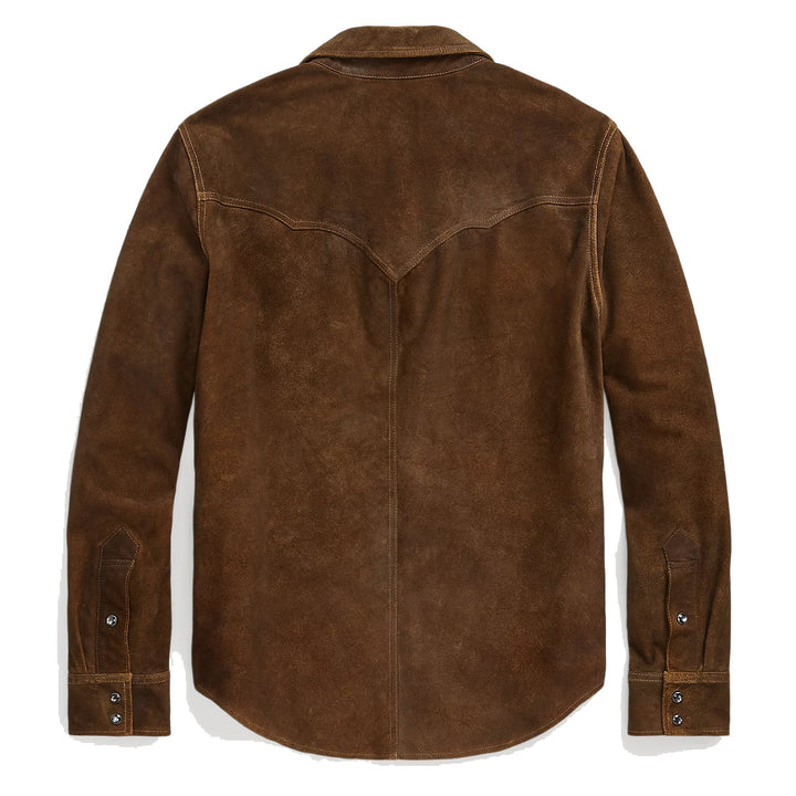 【最終価格!!!】未使用 RRL Suede Western Shirt RRL by Ralph Lauren Roughout Suede Western Overshirt Brown | Yards