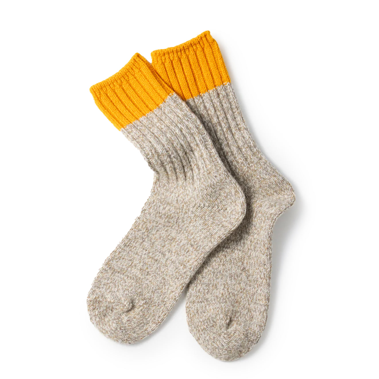 Rototo Merino Wool Ragg Socks Yellow - Menswear | Yards Store