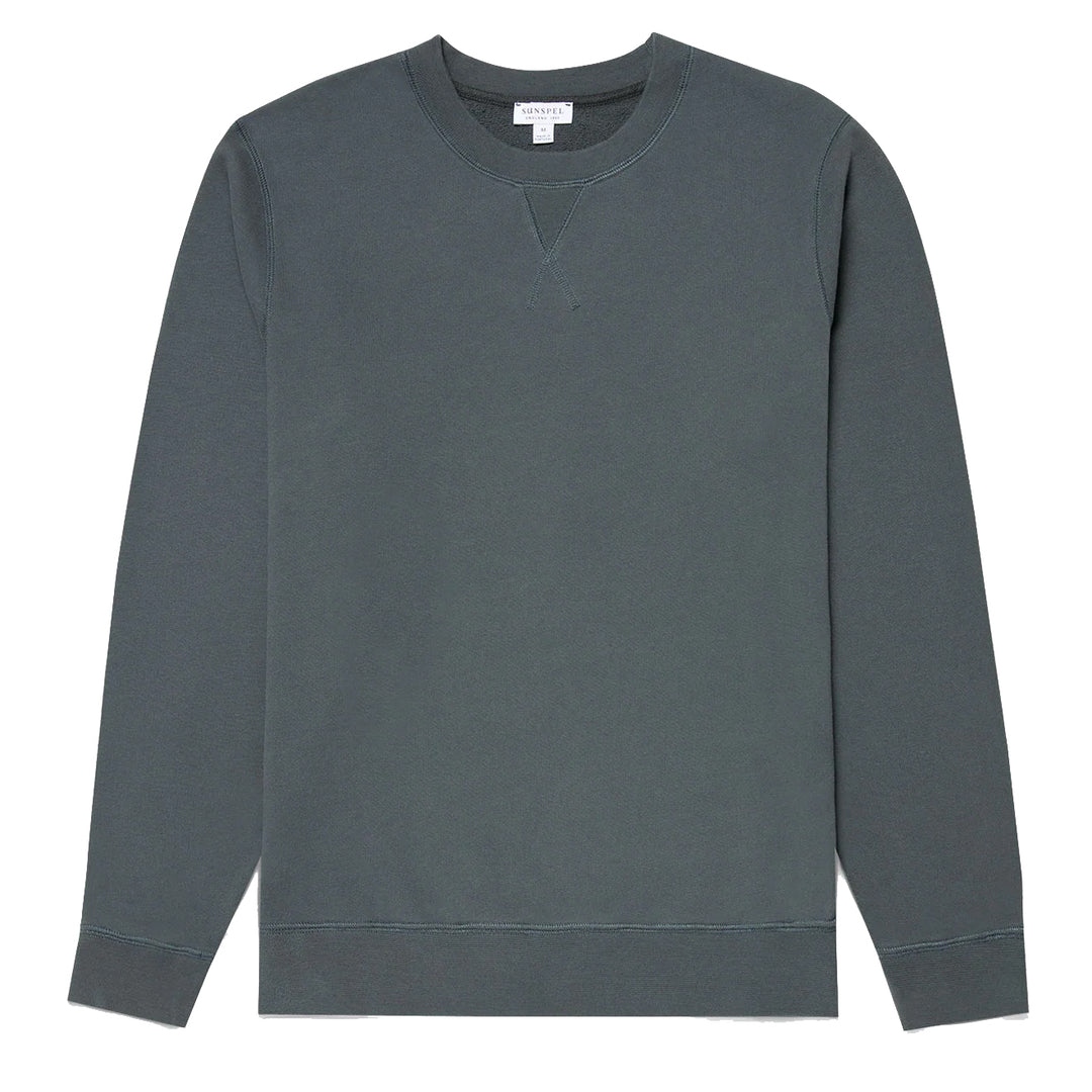 Sunspel Loopback Sweatshirt Drill Green | Yards Store