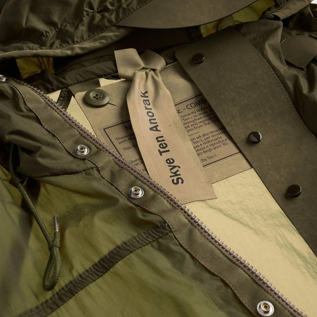 Ten C Skye Ten Anorak Olive Green | Yards Store