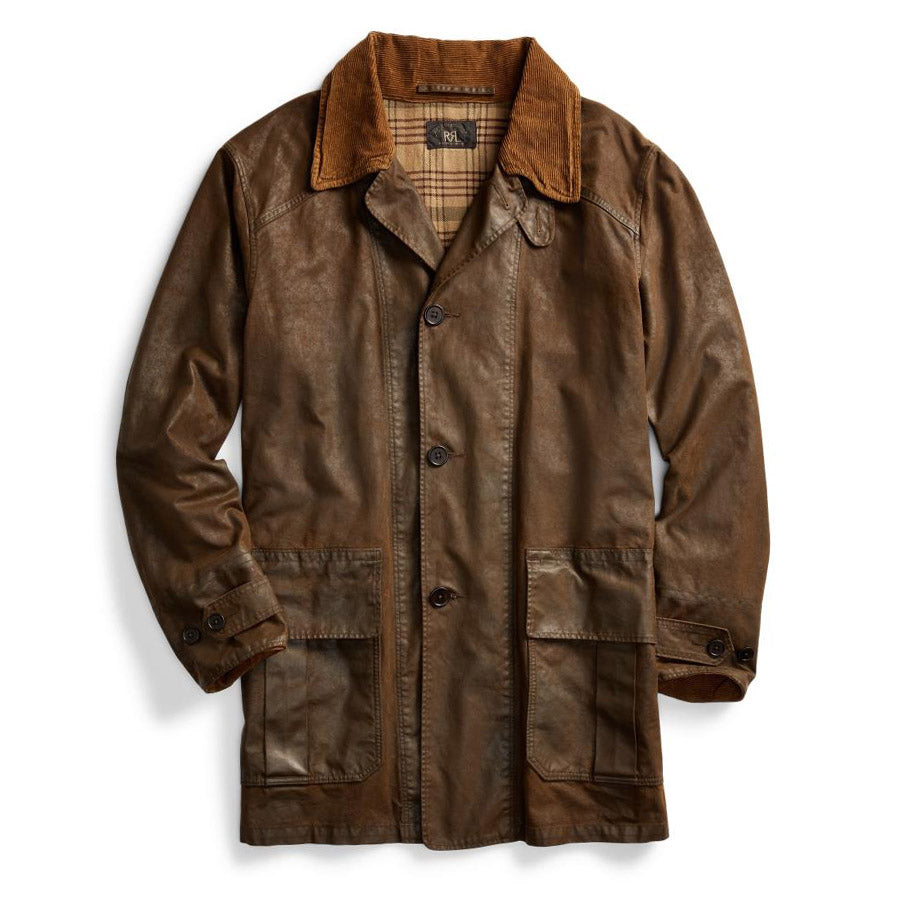 RRL by Ralph Lauren Waxed Cotton Walking Coat | Yards Store Menswear