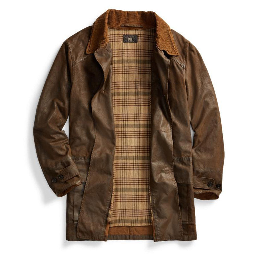 RRL by Ralph Lauren Waxed Cotton Walking Coat | Yards Store Menswear