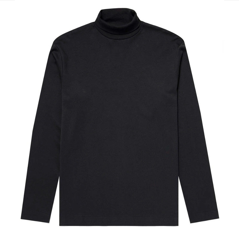 Sunspel Long Sleeve Turtle Neck T-Shirt Black | Yards Store Menswear