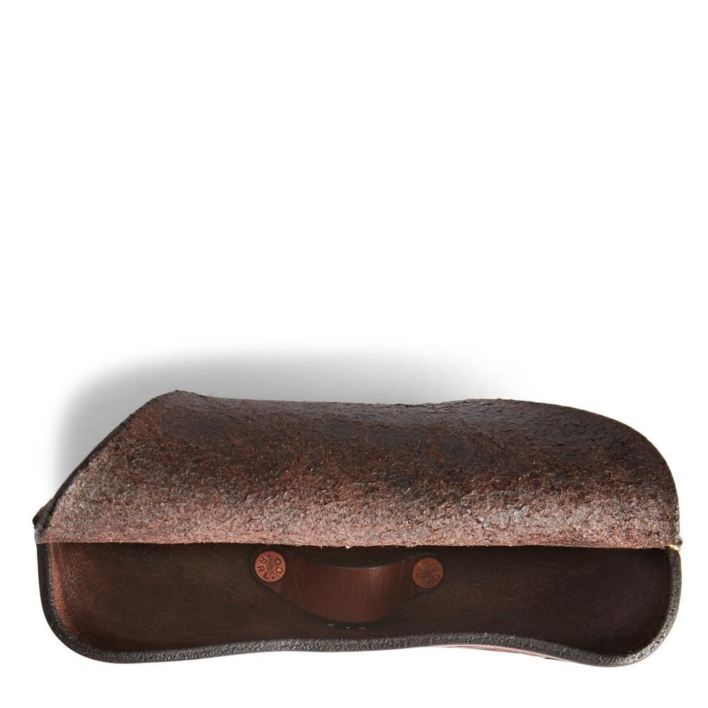 RRLブラウンレザーケース RRL by Ralph Lauren Embossed Leather Sunglasses Case Brown | Yards