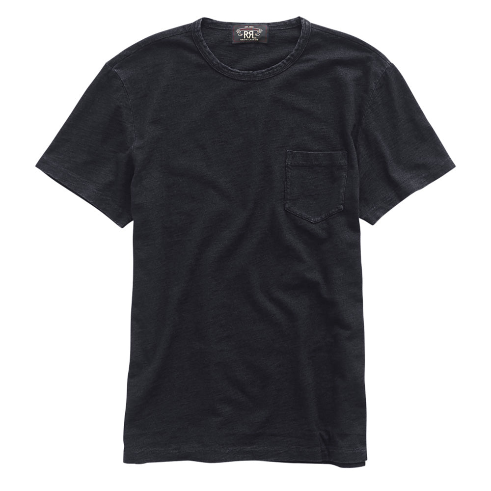 RRL by Ralph Lauren Pocket T-Shirt Black Indigo | Yards Store Menswear