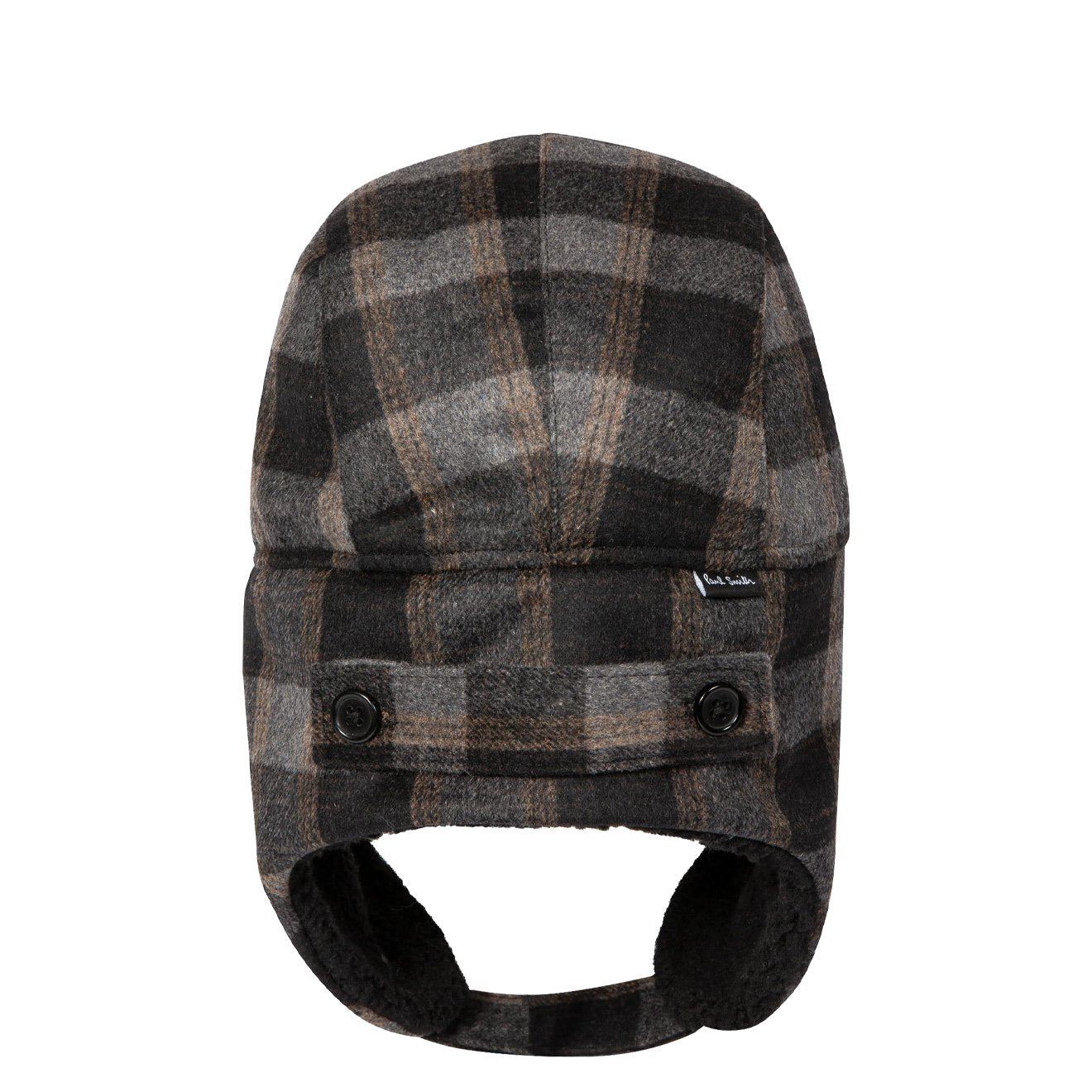 Paul Smith Trapper Hat Grey Check Yards Store Menswear
