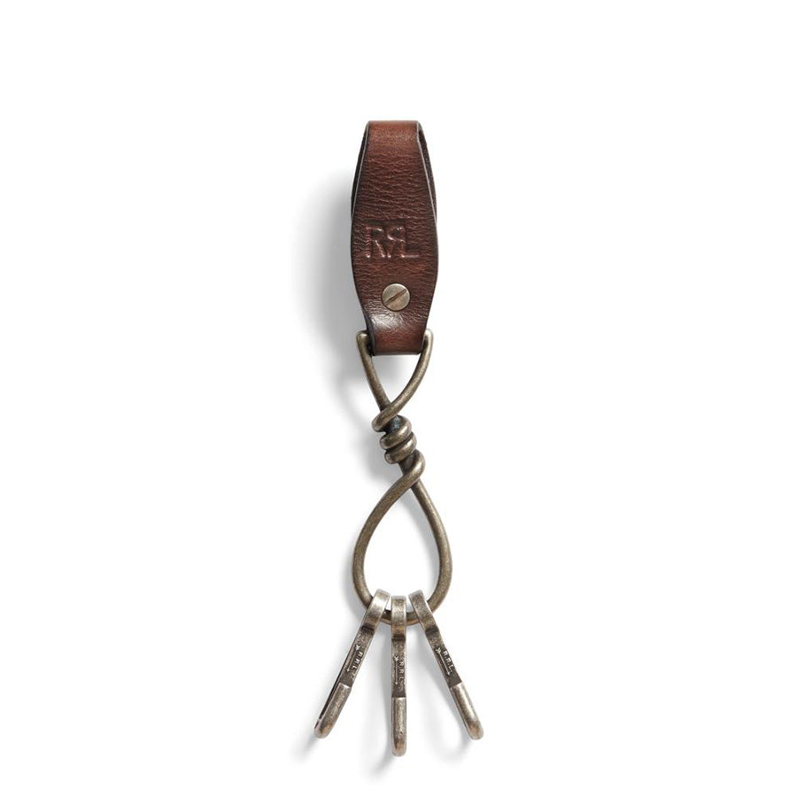 RRL by Ralph Lauren Concha Chain Keyfob Dark Brown | Yards Store