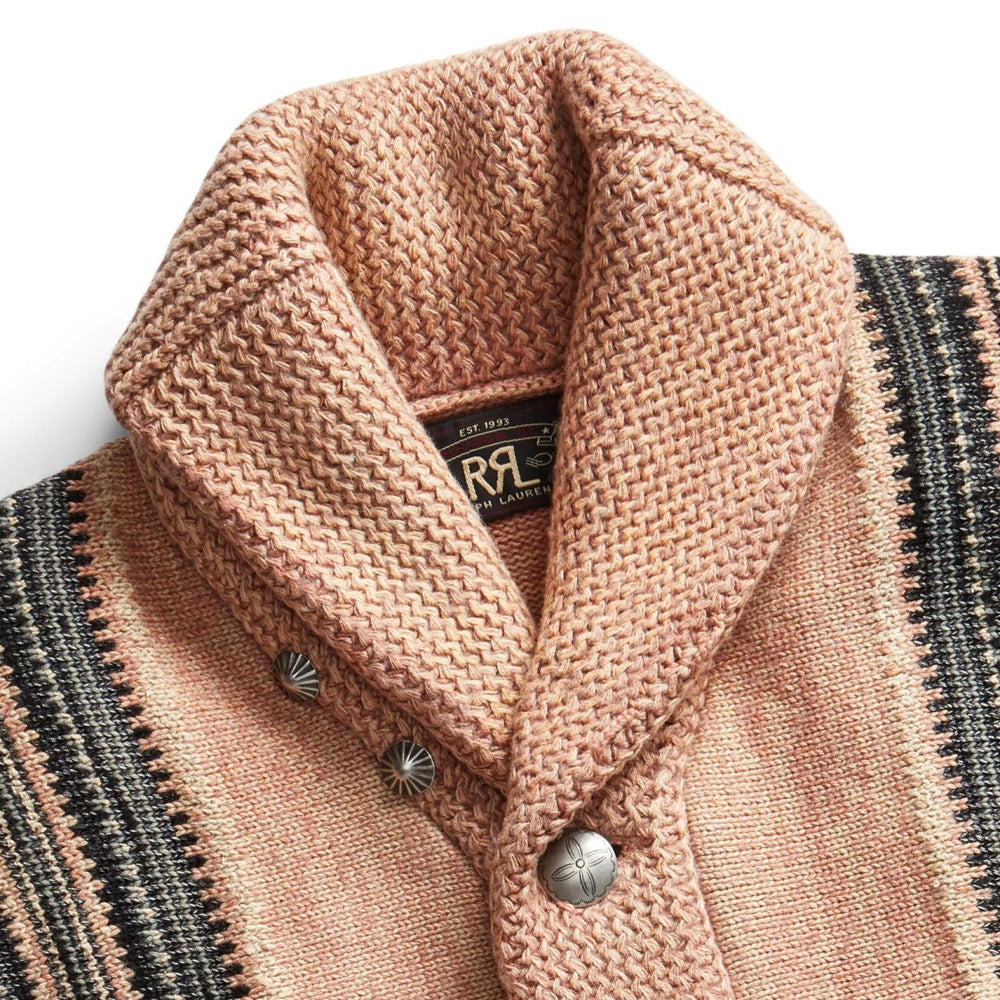 RRL by Ralph Lauren Roadrunner Cardigan Dusty Pink / Blue Multi 