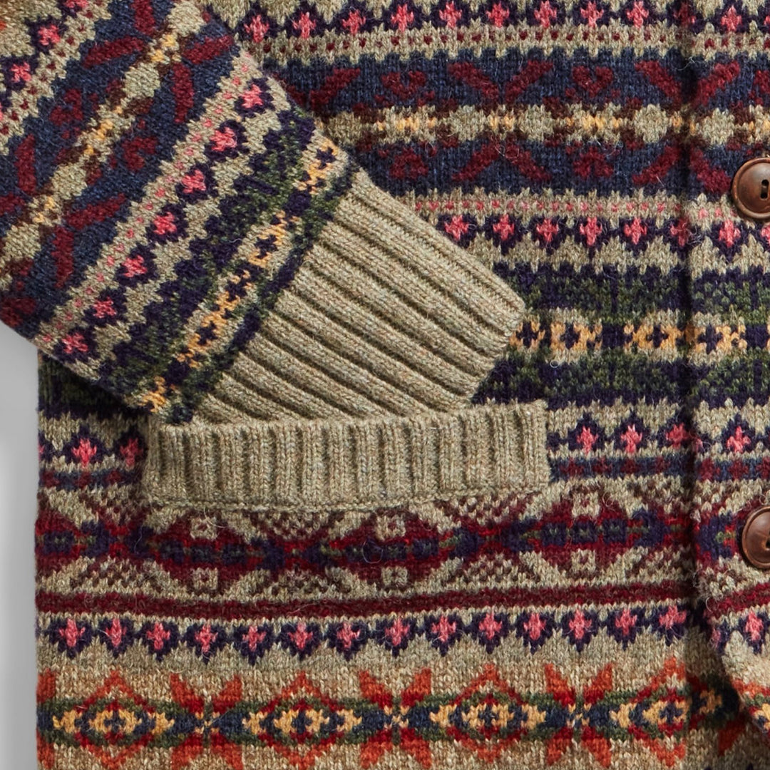 RRL by Ralph Lauren Fairisle Shawl Cardigan Fairisle Multi | Yards 
