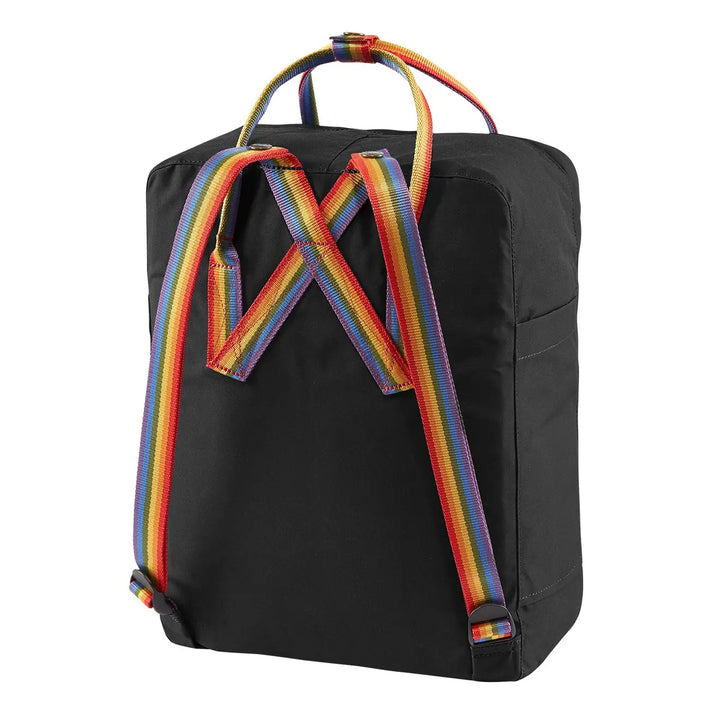 Fjallraven Kanken Classic Backpack Black Rainbow Pattern Yards Store